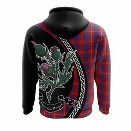 ScotsTee Shop Scottish Hamilton Family Crest Tartan Hoodie Alba Thistle Inspired
