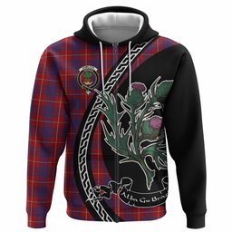 ScotsTee Shop Scottish Hamilton Family Crest Tartan Hoodie Alba Thistle Inspired