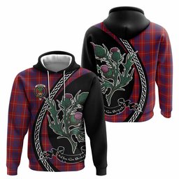 ScotsTee Shop Scottish Hamilton Family Crest Tartan Hoodie Alba Thistle Inspired