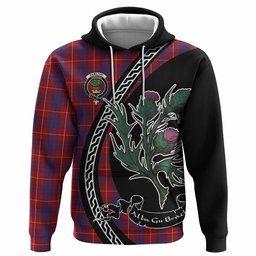 ScotsTee Shop Scottish Hamilton Family Crest Tartan Hoodie Alba Thistle Inspired