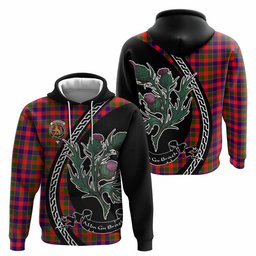ScotsTee Shop Scottish MacGowan (McGowan) Family Crest Tartan Hoodie Alba Thistle Inspired