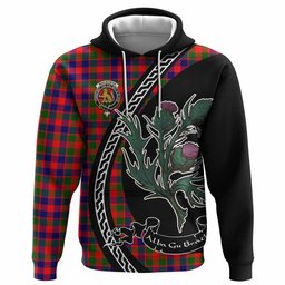 ScotsTee Shop Scottish MacGowan (McGowan) Family Crest Tartan Hoodie Alba Thistle Inspired