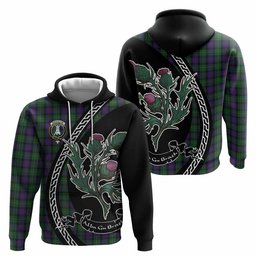 ScotsTee Shop Scottish MacCallum (McCallum) Family Crest Tartan Hoodie Alba Thistle Inspired