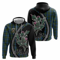ScotsTee Shop Scottish Mackenzie (Mckenzie) Family Crest Tartan Hoodie Alba Thistle Inspired