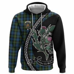 ScotsTee Shop Scottish Mackenzie (Mckenzie) Family Crest Tartan Hoodie Alba Thistle Inspired