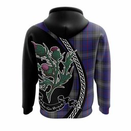 ScotsTee Shop Scottish Kinnaird Family Crest Tartan Hoodie Alba Thistle Inspired