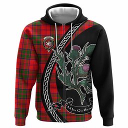 ScotsTee Shop Scottish Heron Family Crest Tartan Hoodie Alba Thistle Inspired