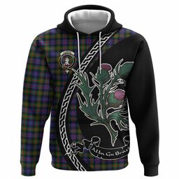 ScotsTee Shop Scottish Fleming Family Crest Tartan Hoodie Alba Thistle Inspired