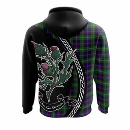 ScotsTee Shop Scottish Malcolm Family Crest Tartan Hoodie Alba Thistle Inspired