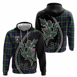 ScotsTee Shop Scottish Malcolm Family Crest Tartan Hoodie Alba Thistle Inspired