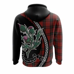 ScotsTee Shop Scottish MacQueen (McQueen) Family Crest Tartan Hoodie Alba Thistle Inspired