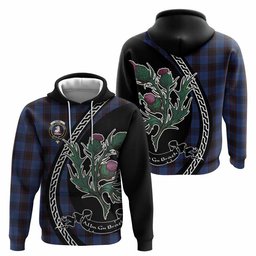 ScotsTee Shop Scottish Home (Hume) Family Crest Tartan Hoodie Alba Thistle Inspired