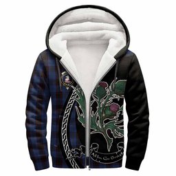 ScotsTee Shop Scottish Home (Hume) Family Crest Tartan Hoodie Alba Thistle Inspired