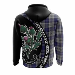 ScotsTee Shop Scottish Napier Family Crest Tartan Hoodie Alba Thistle Inspired