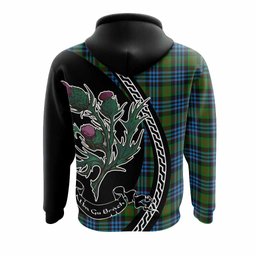 ScotsTee Shop Scottish Newlands Family Crest Tartan Hoodie Alba Thistle Inspired