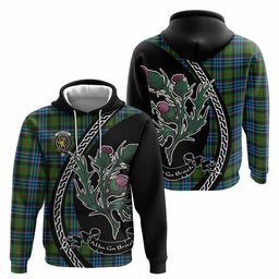 ScotsTee Shop Scottish Newlands Family Crest Tartan Hoodie Alba Thistle Inspired