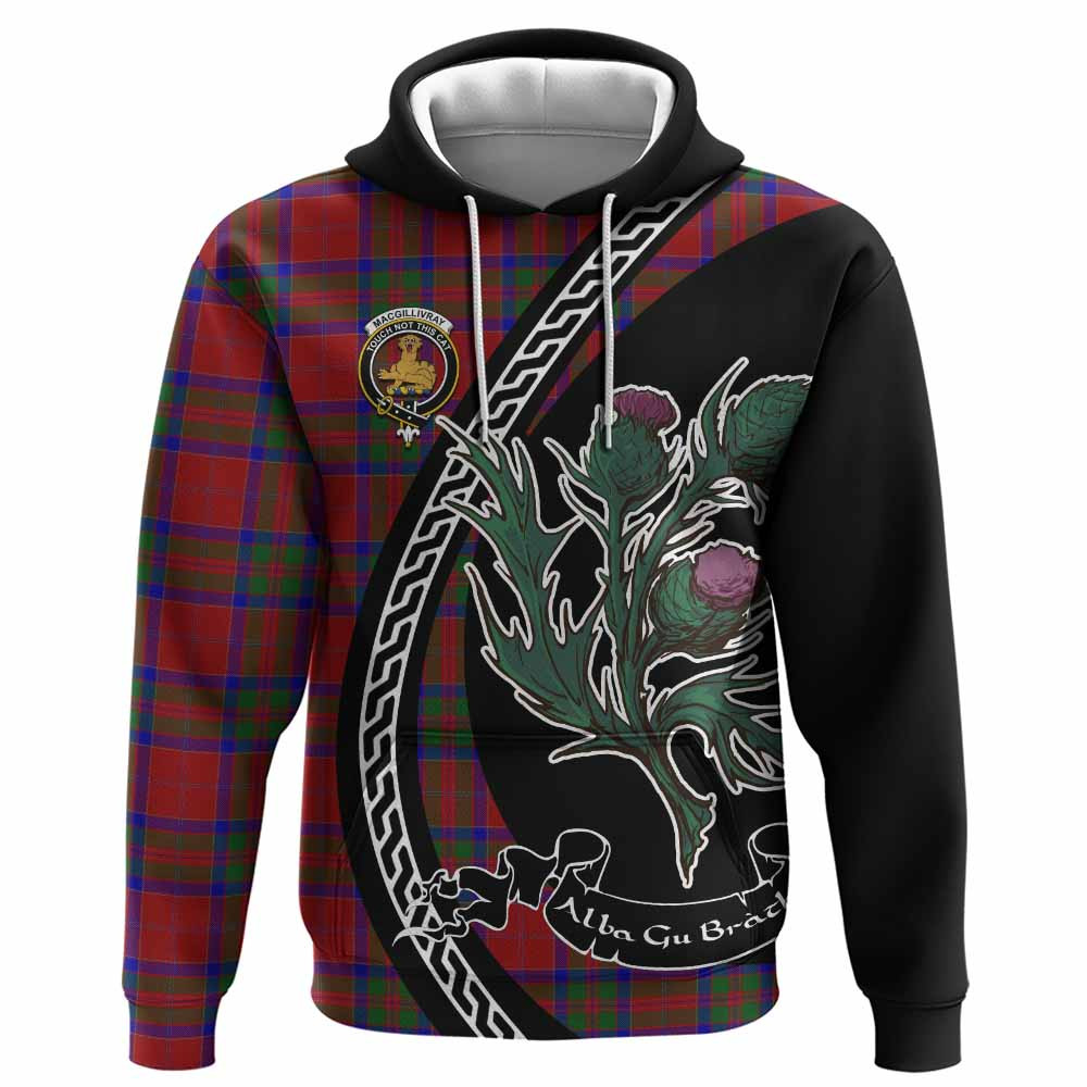 ScotsTee Shop Scottish MacGillivray (McGillivray) Family Crest Tartan Hoodie Alba Thistle Inspired