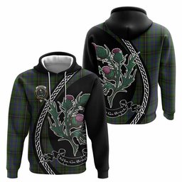 ScotsTee Shop Scottish MacInnes (McInnes) Family Crest Tartan Hoodie Alba Thistle Inspired