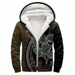 ScotsTee Shop Scottish Gray Family Crest Tartan Hoodie Alba Thistle Inspired