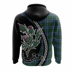 ScotsTee Shop Scottish Forsyth Family Crest Tartan Hoodie Alba Thistle Inspired