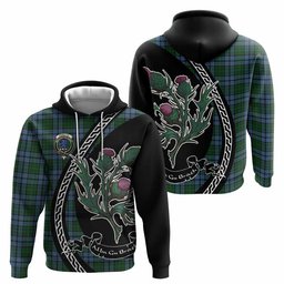 ScotsTee Shop Scottish Forsyth Family Crest Tartan Hoodie Alba Thistle Inspired