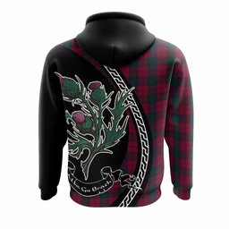 ScotsTee Shop Scottish Lindsay Family Crest Tartan Hoodie Alba Thistle Inspired