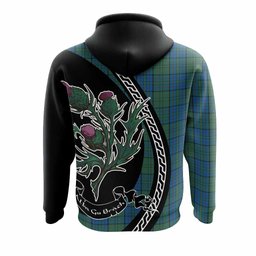 ScotsTee Shop Scottish Lockhart Family Crest Tartan Hoodie Alba Thistle Inspired