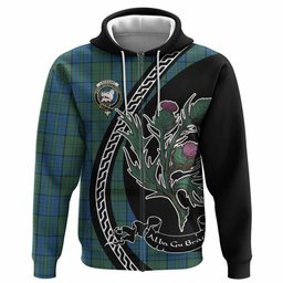 ScotsTee Shop Scottish Lockhart Family Crest Tartan Hoodie Alba Thistle Inspired