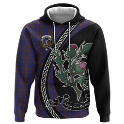 ScotsTee Shop Scottish Elliot Family Crest Tartan Hoodie Alba Thistle Inspired