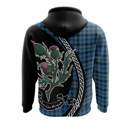 ScotsTee Shop Scottish MacCorquodale (McCorquodale) Family Crest Tartan Hoodie Alba Thistle Inspired