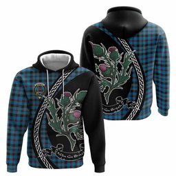 ScotsTee Shop Scottish MacCorquodale (McCorquodale) Family Crest Tartan Hoodie Alba Thistle Inspired