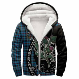 ScotsTee Shop Scottish MacCorquodale (McCorquodale) Family Crest Tartan Hoodie Alba Thistle Inspired