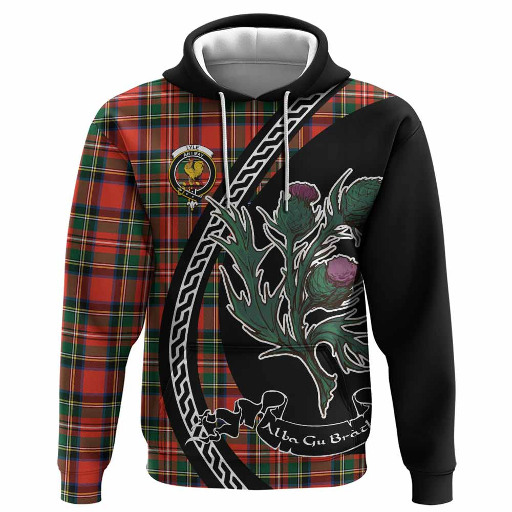 ScotsTee Shop Scottish Lyle Family Crest Tartan Hoodie Alba Thistle Inspired