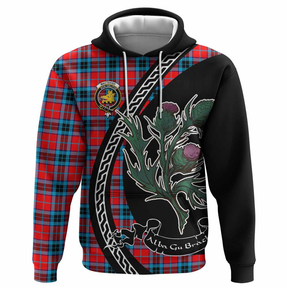 ScotsTee Shop Scottish MacTavish (McTavish) Family Crest Tartan Hoodie Alba Thistle Inspired