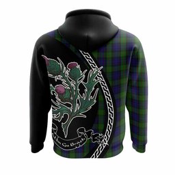 ScotsTee Shop Scottish Gunn Family Crest Tartan Hoodie Alba Thistle Inspired