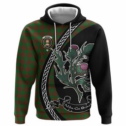 ScotsTee Shop Scottish Menzies Family Crest Tartan Hoodie Alba Thistle Inspired