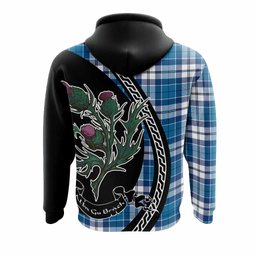 ScotsTee Shop Scottish Hutton Family Crest Tartan Hoodie Alba Thistle Inspired