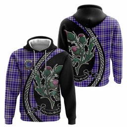 ScotsTee Shop Scottish Ochterlony Family Crest Tartan Hoodie Alba Thistle Inspired