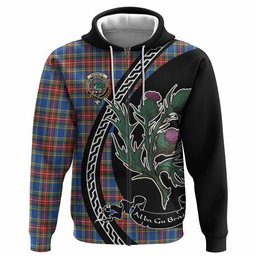 ScotsTee Shop Scottish MacBeth (McBeth) Family Crest Tartan Hoodie Alba Thistle Inspired