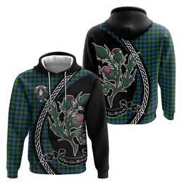 ScotsTee Shop Scottish Lamont Family Crest Tartan Hoodie Alba Thistle Inspired