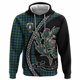 ScotsTee Shop Scottish Lamont Family Crest Tartan Hoodie Alba Thistle Inspired