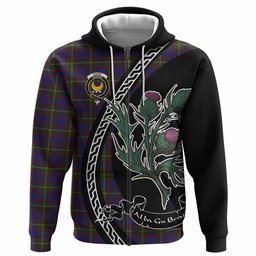 ScotsTee Shop Scottish Durie Family Crest Tartan Hoodie Alba Thistle Inspired