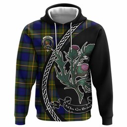 ScotsTee Shop Scottish Muir Family Crest Tartan Hoodie Alba Thistle Inspired