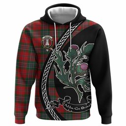 ScotsTee Shop Scottish MacLean (McLean) Family Crest Tartan Hoodie Alba Thistle Inspired