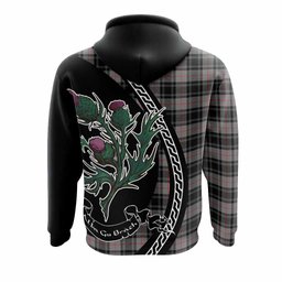 ScotsTee Shop Scottish Moffat Family Crest Tartan Hoodie Alba Thistle Inspired