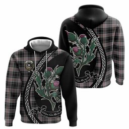 ScotsTee Shop Scottish Moffat Family Crest Tartan Hoodie Alba Thistle Inspired