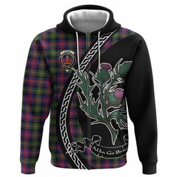 ScotsTee Shop Scottish Logan Family Crest Tartan Hoodie Alba Thistle Inspired