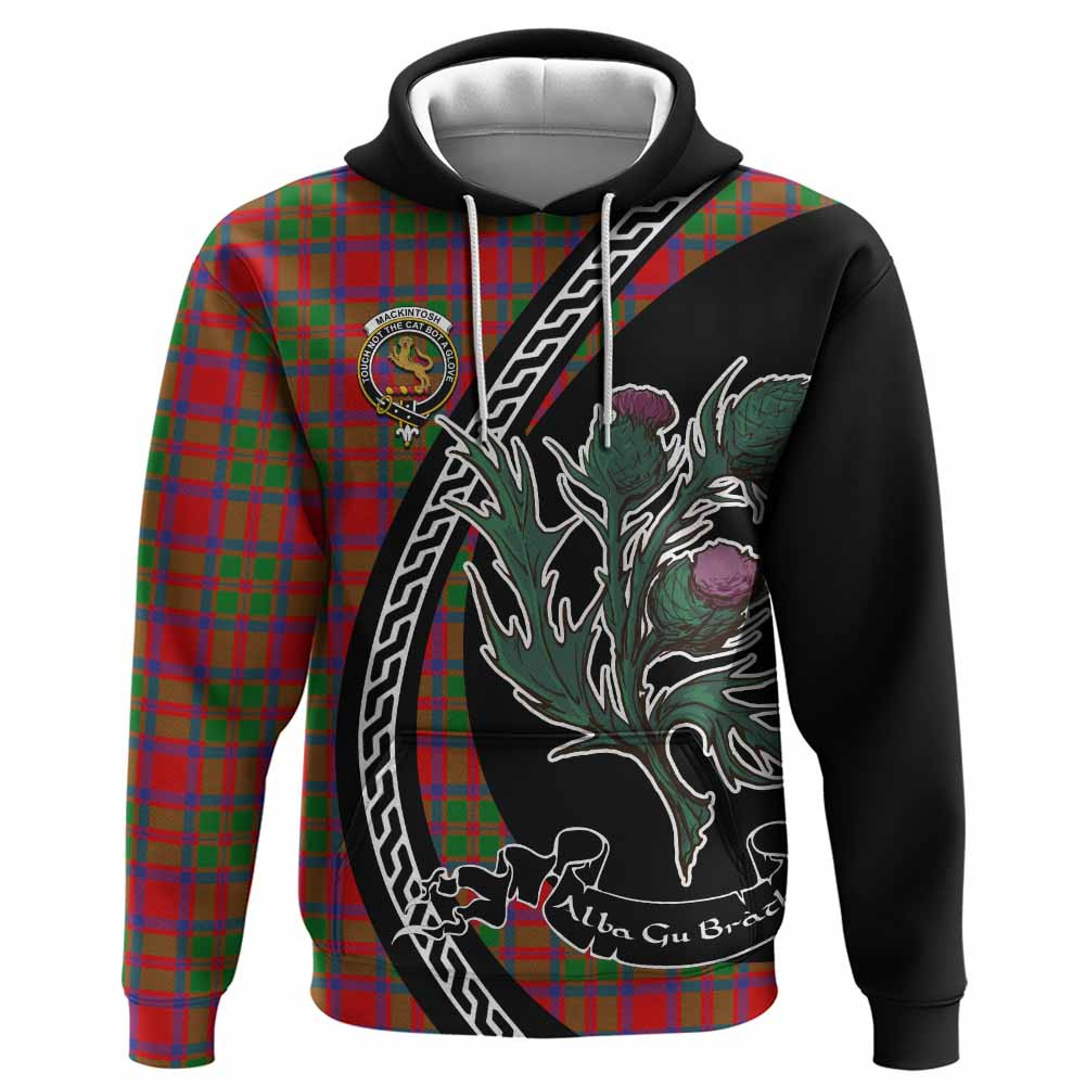 ScotsTee Shop Scottish MacKintosh (McKintosh) Family Crest Tartan Hoodie Alba Thistle Inspired