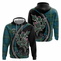 ScotsTee Shop Scottish Kirkpatrick Family Crest Tartan Hoodie Alba Thistle Inspired