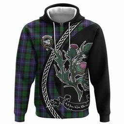 ScotsTee Shop Scottish Galbraith Family Crest Tartan Hoodie Alba Thistle Inspired